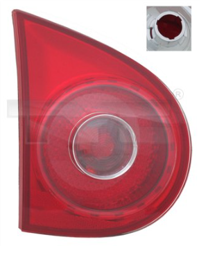 Stražnje svjetlo Lijevo (unutarnje, boja žmigavca crvena, boja stakla crvena) VW GOLF V HATCHBACK 10.03-02.09 TYC - Slika 2