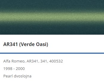 AkzoNobel autolak u spreju 400ml Alfa Romeo AR341 (Verde Oasi) - Slika 2