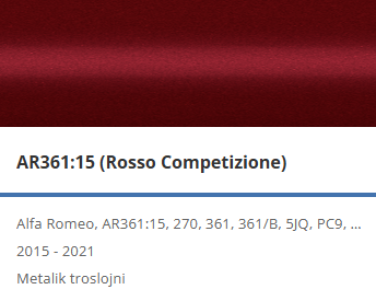 AkzoNobel autolak u spreju 400ml Alfa Romeo AR361:15 (Rosso Competizione) - Slika 2