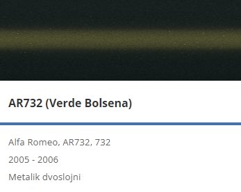 AkzoNobel autolak u spreju 400ml Alfa Romeo AR732 (Verde Bolsena) - Slika 2