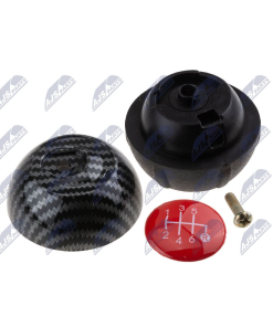 Kugla mjenjača FIAT 500 2007- 6brzina Black Carbon RED cap